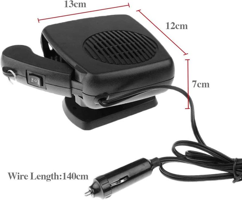 Печка за кола 12V 200W духалка автомобил с дръжка парно бус каравана