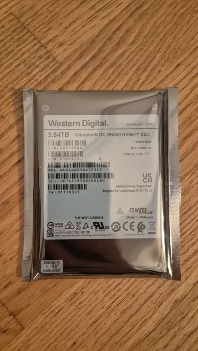 SSD 3.84 TB Western Digital SN640  NVME U.2