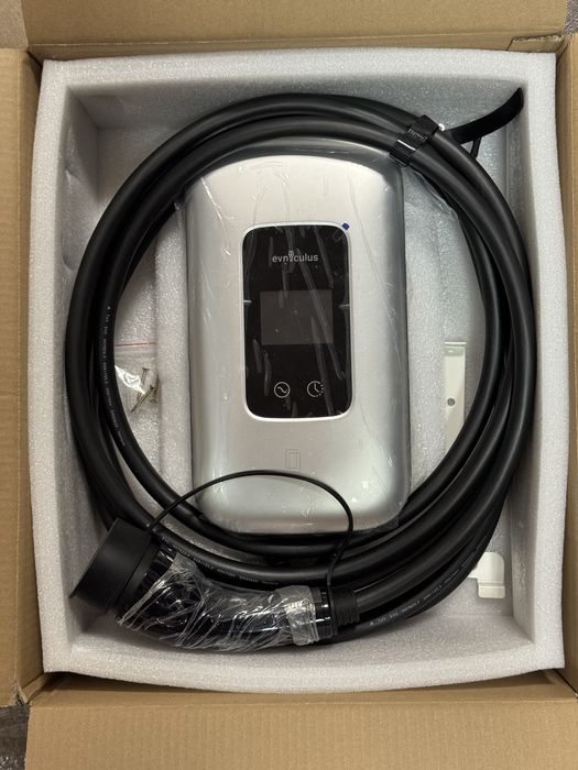 22 кВт Статична Зарядна Станция Wallbox Зарядно Електромобил 5м Тип 2