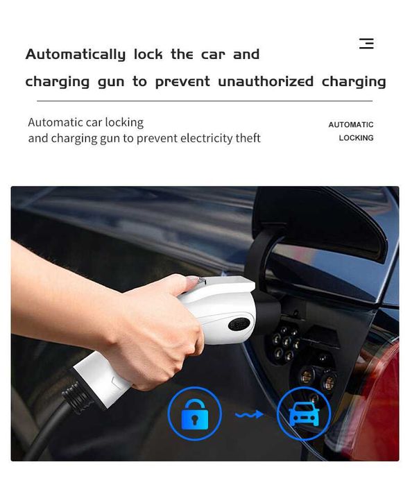 Професионална SMART зарядна станция Type 2 22kW 32A WiFi RFID 5м . НОВА !