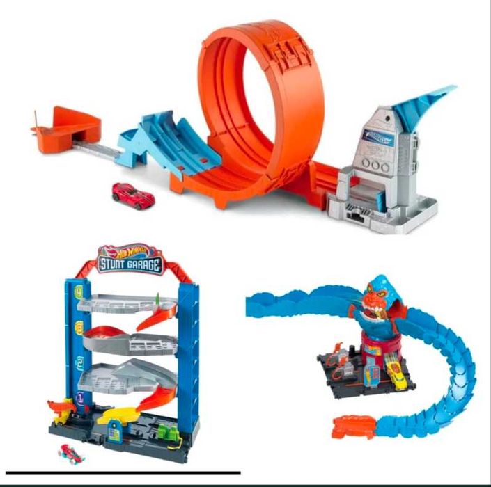 Colectie Hot Wheels originala 3 Circuite + 40 masinute