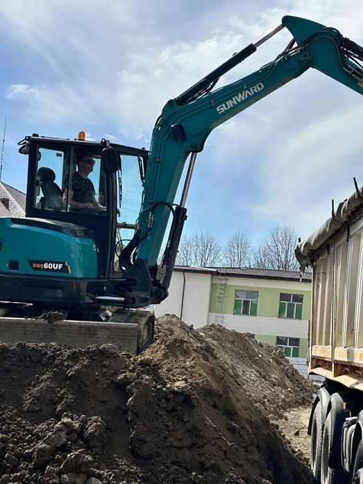 Excavări săpături iazuri si beciuri demolări transport șorturi simoluz