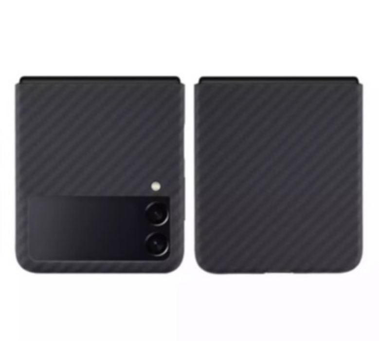 Husa Samsung Z FLIP FOLD 3 4 5 Subtire Carbon Mat Negru Fin