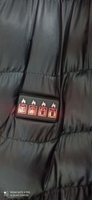 Мъжко яке с нагревател USB зареждане 6XL черно