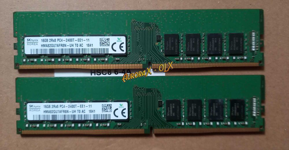 Memorie RAM PC calculator DDR4 32GB kit 2 x 16GB hynix ECC unbuffered