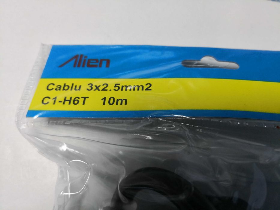 Prelungitor 6 prize, 10 m cu intrerupator cu cablu de 10 si de 16 A