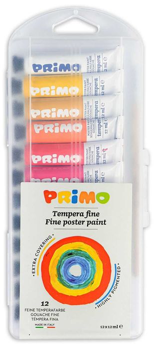 Платно за рисуване с рамка 50/70 с темперни бои Primo 12 цвята
