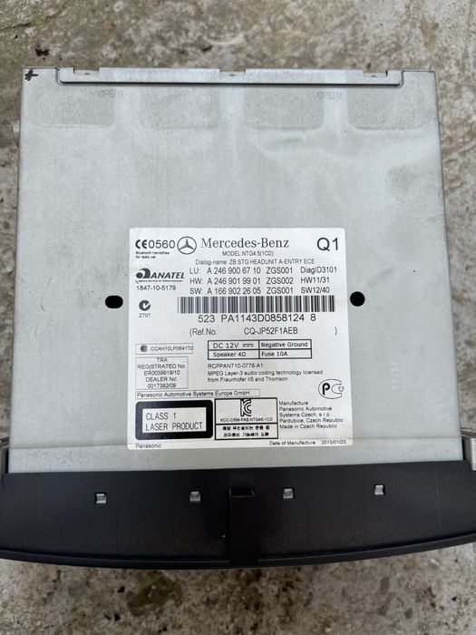Cd player radio unitate navigatie Mercedes w246 b class w176 CLA