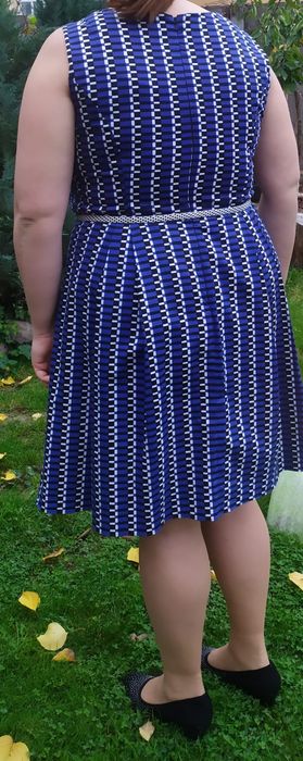 Rochie albastra cu imprimeu