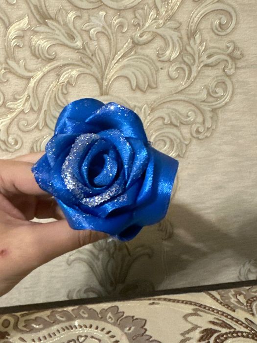 Букет из атласной ленты