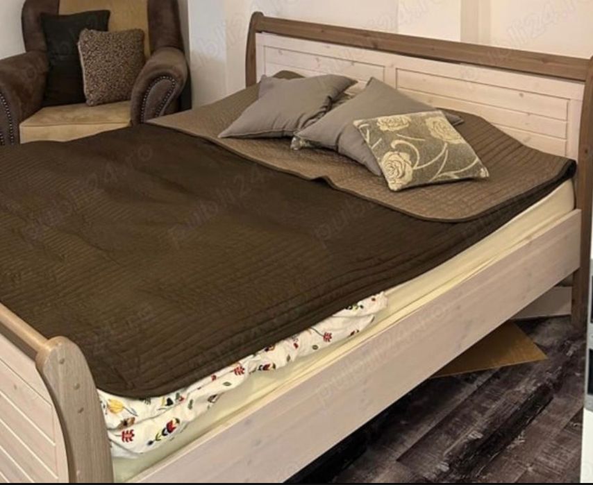 Pat de 1,80 lațime,cu saltea inclusă,stare bună,folosit putin.