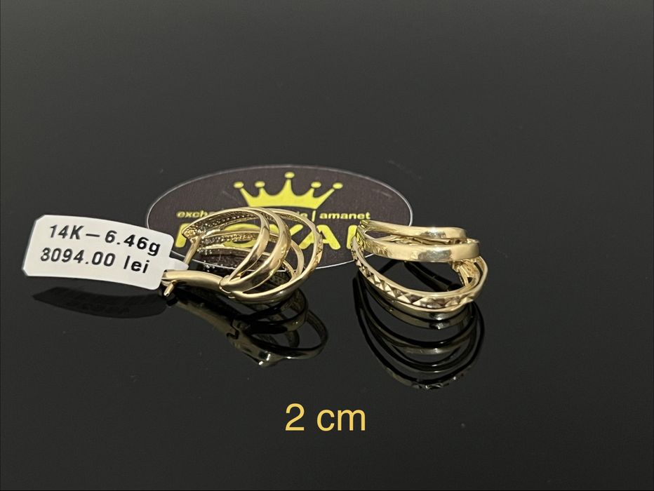 Bijuteria Royal CB: Cercei dama aur nou 14k 6,46gr
