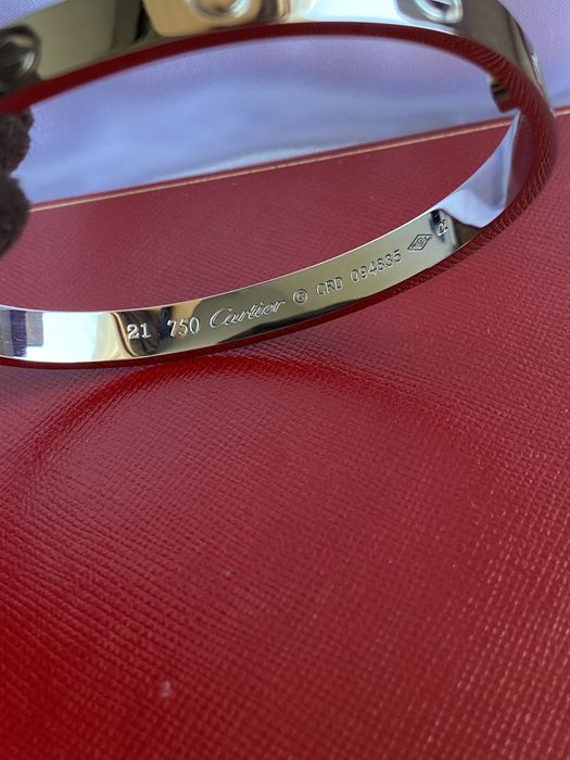 Brățară Cartier LOVE 21 din aur alb 750