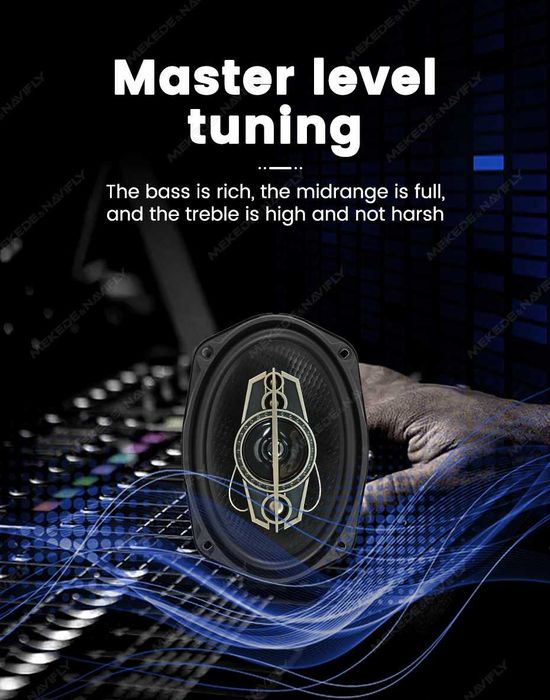 Чифт Авто Тонколони Mekede&Navifly 6x9inch | | 5-way | 120W | 4Ω | Плътен бас