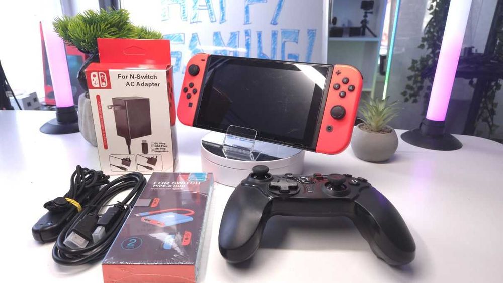 Nintendo Switch V2 Red Frugal Gamer, Modat Picofly/128GB/18 Jocuri