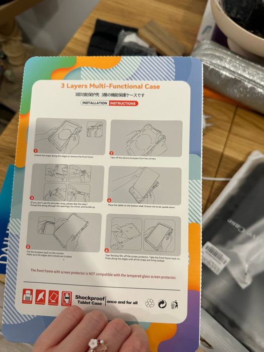 Husa tableta heavy-duty 3 straturi , compatibila iPad/Samsung Tab