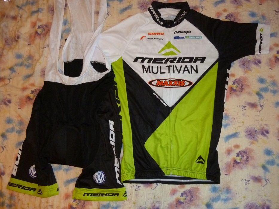 Echipament ciclism Merida multivan Rosu sau verde set pantaloni tricou