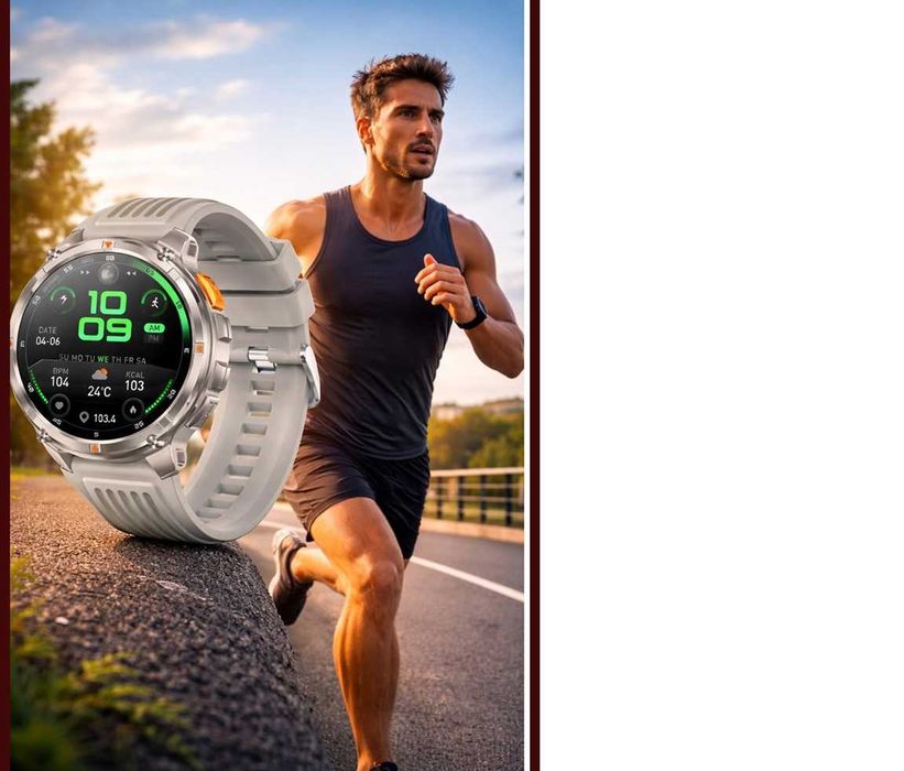 Smartwatch, ecran 1.7 HD, baterie 1100 mAh,autonomie 20-30 zille,IPS68
