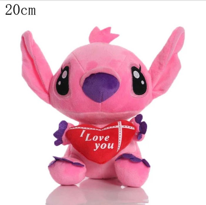 2броя Комплект плюшена играчка Лило и Стич I Love You Lilo and Stitch