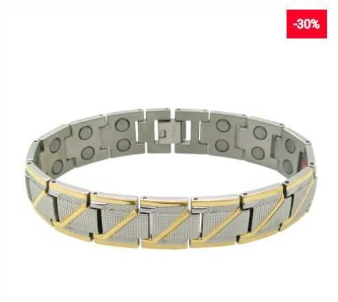 Магнитна мъжка гривна 5в1, с германий, турмалин и инфраред, НОВА!