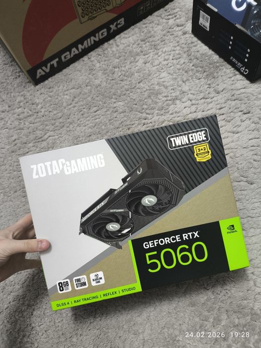 Видеокарта:
 ZOTAC GAMING GeForce RTX 5060 Twin Edge 8GB