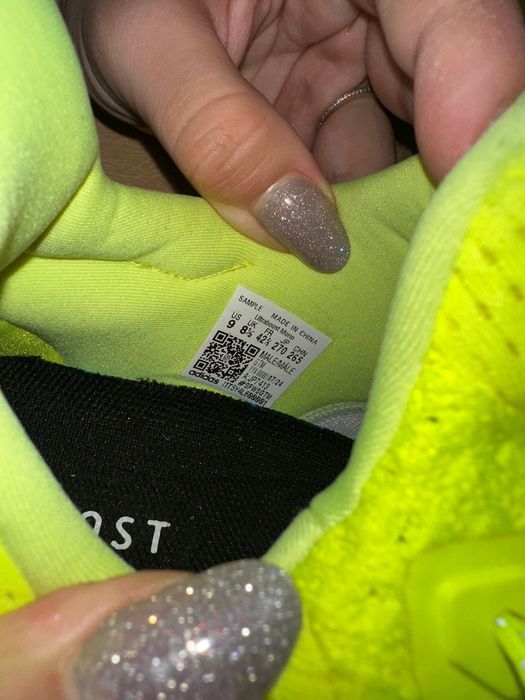 Ghete de fotbal Adidas, verde neon, crampoane