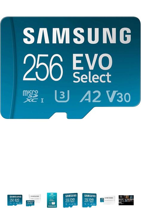Карта памяти SAMSUNG EVO Select Micro SD, Adapter, 256, 512. США