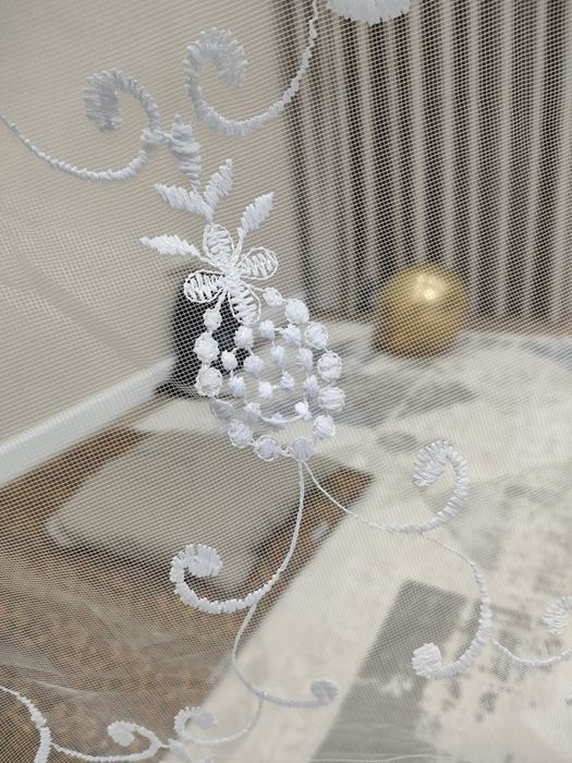 Новый белый тюль продаю