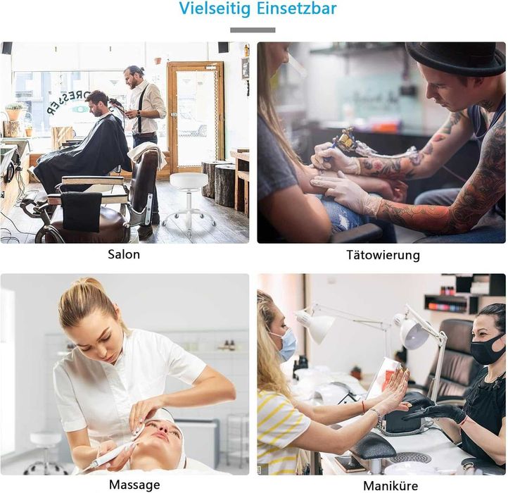 Въртящ се стол с колелца регулируем 180 кг салонен стол