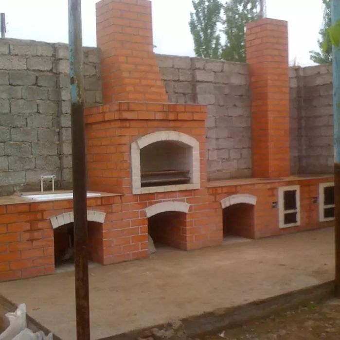 Строительство Летней кухни. Очаги. Барбекю