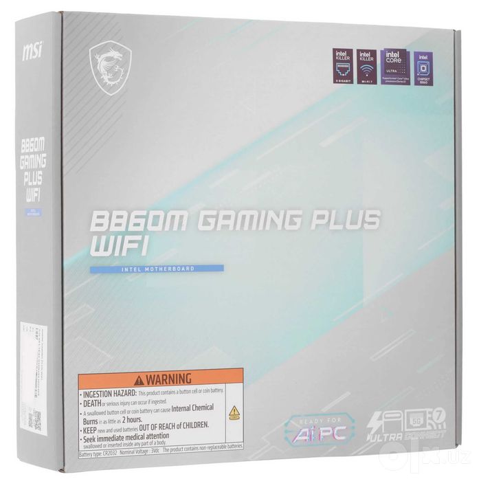 - Материнская плата MSI B860M GAMING PLUS WIFI DDR5