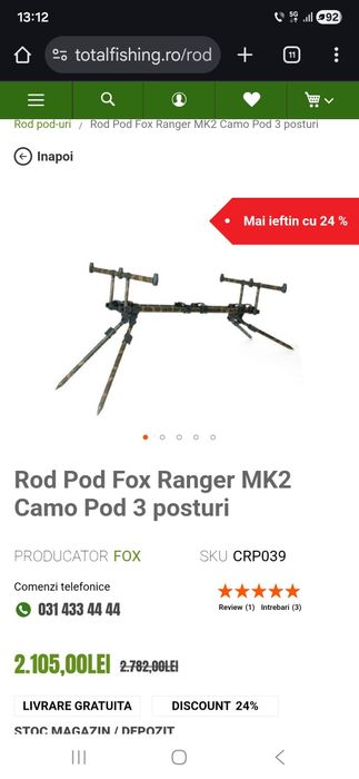 Rod pod Fox Mk2 camo NEGOCIABIL