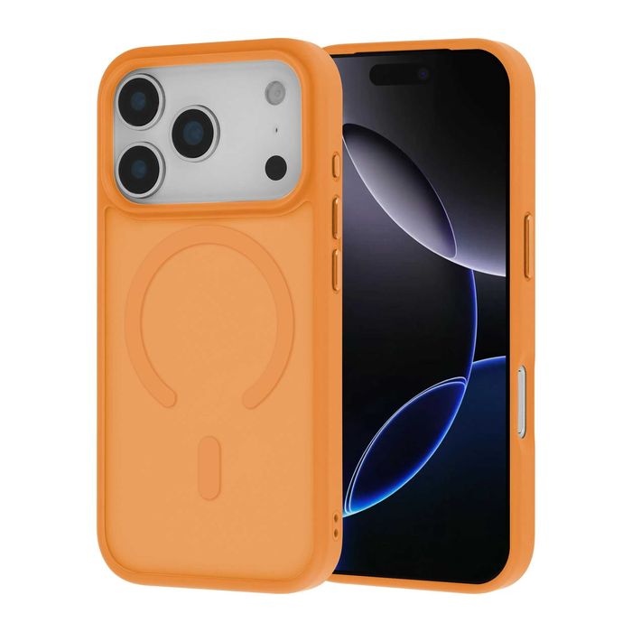 Husa MagSafe Orange - Spate Mat Fumuriu - iPhone 17 Pro Max