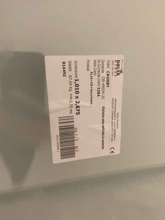 3x Perete Sticla securizata noua