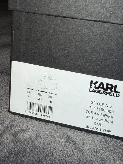 Karl Lagerfeld Terra Firma cizme piele neagra marimea 41 noi originale