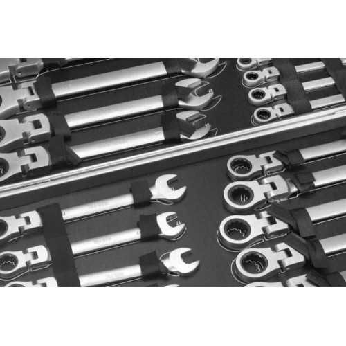 Звездогаечни чупещи тресчотни ключове 6-32мм в куфар Stahlmayer