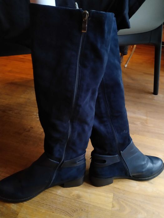 Дамски сини ботуши