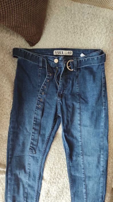 Дамски дънки с коланче KAROL
