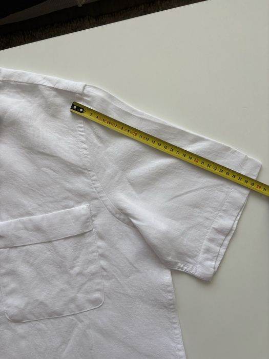 Бяла 100% ленена риза Zara