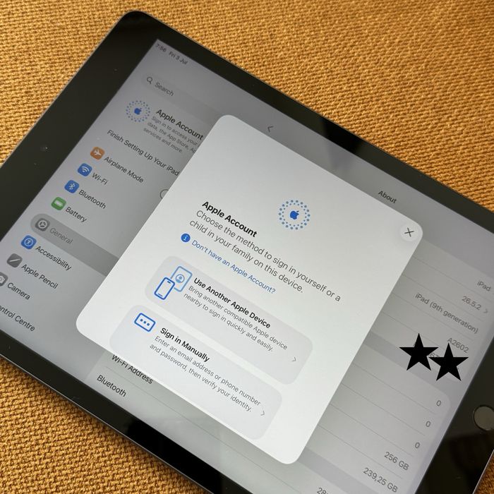 iPad 9th Gen 256GB Wi-Fi Only 10.2”