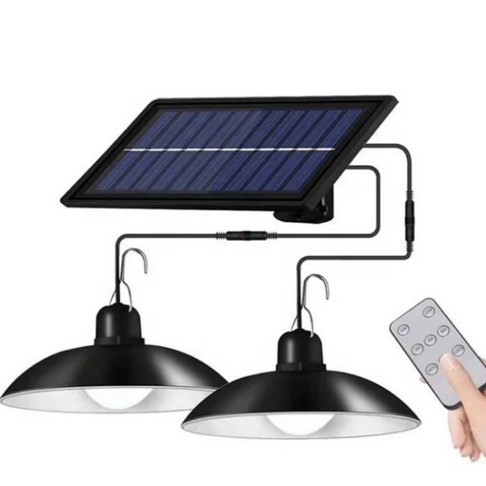 Двойни соларни LED лампи с дистанционно управление