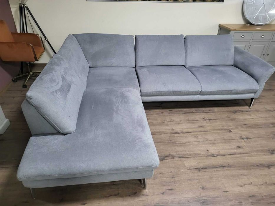 ПРОМОЦИЯ!!! Сив ъглов диван от плат "ZE-EM22011"