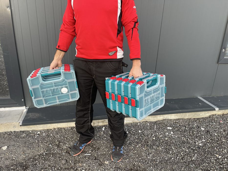 Set 5 cutii organizare suruburi, scule sau accesorii pescuit Total