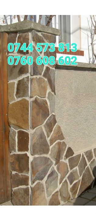 Piatra naturala lespezi.Gard.Trotuare.Lucrari Chirie Buldoescavator