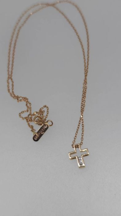 Lanț aur roz 14k 2.08gr cu 2diamante Marca Teilor (r)