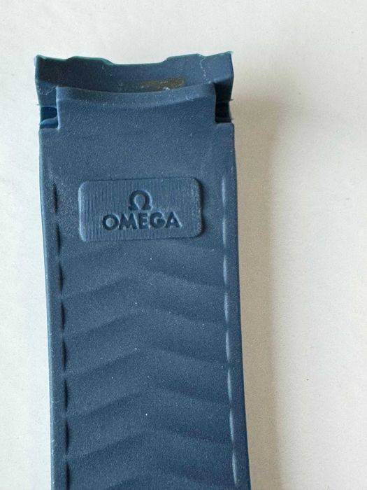 Curea silicon ceas Omega Seamaster 300 Diver Negru Albastru