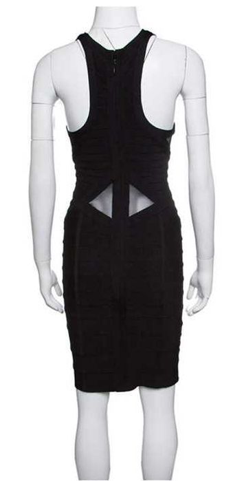 Къса черна рокля Herve Leger