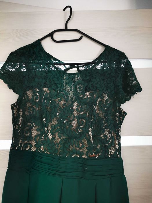 Rochie verde din voal