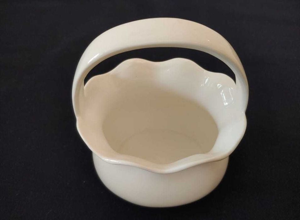 Coșuleț porțelan alb