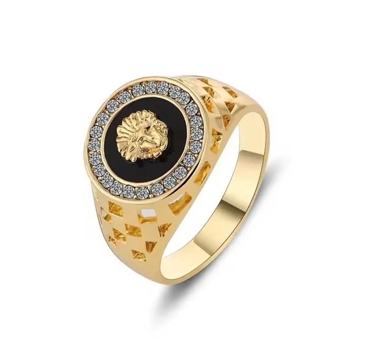 Позлатен пръстен с монограм